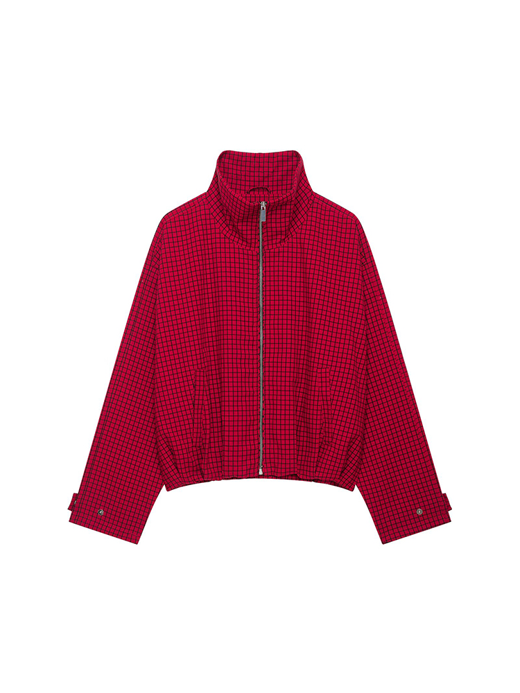 Autumn Women Plaid Bomber Jack - Coat Rack Standing review and price