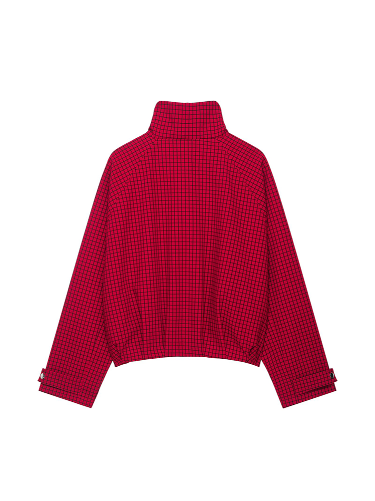 Autumn Women Plaid Bomber Jack - Coat Rack Standing review and price
