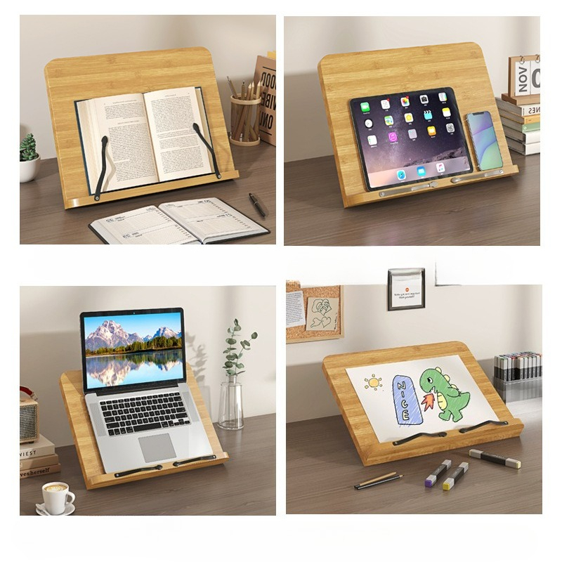 Wooden Reading Book Stand, Mul - Adjustable Laptop Table review and price