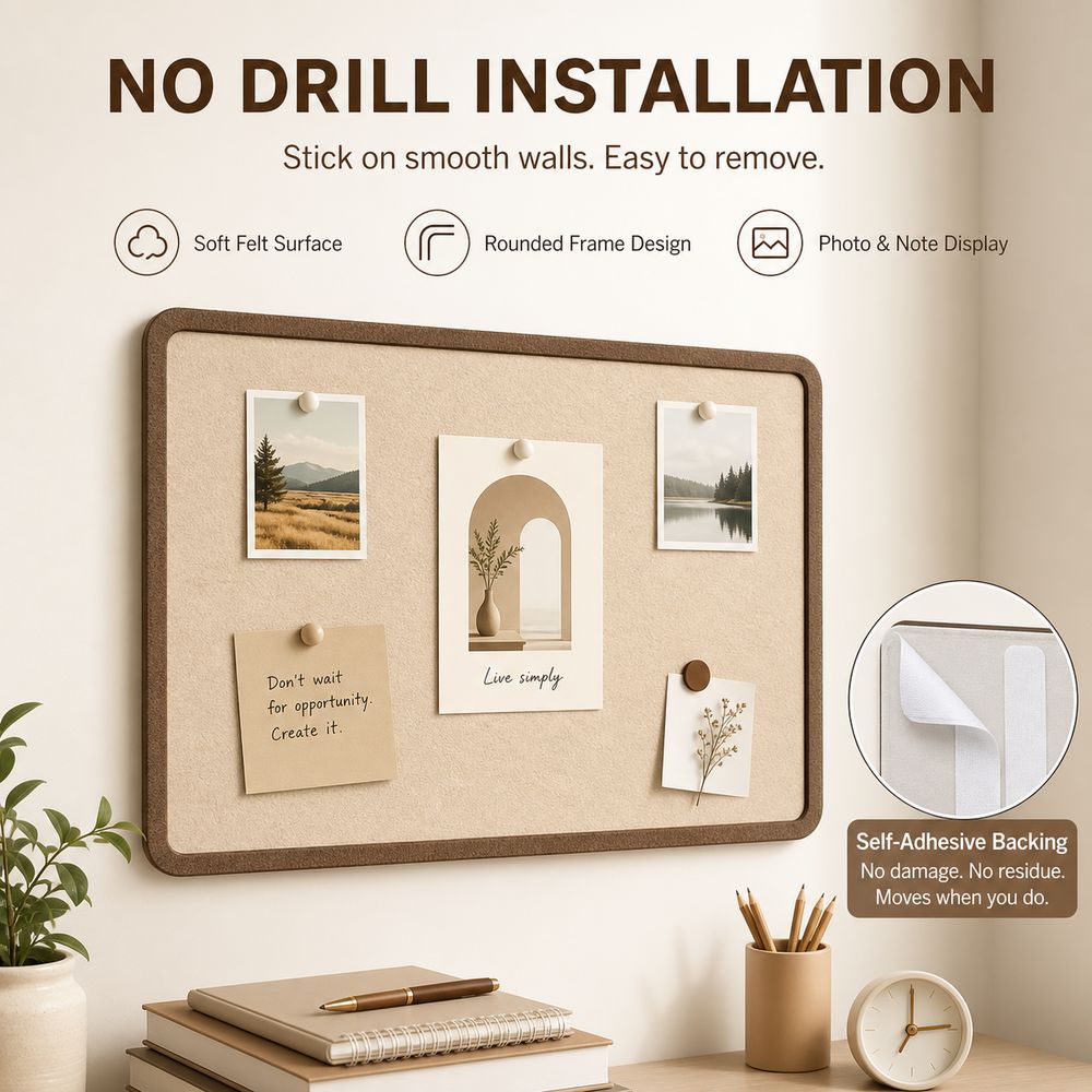 Self Adhesive Felt Bulletin Bo - Office Furniture Online review and price