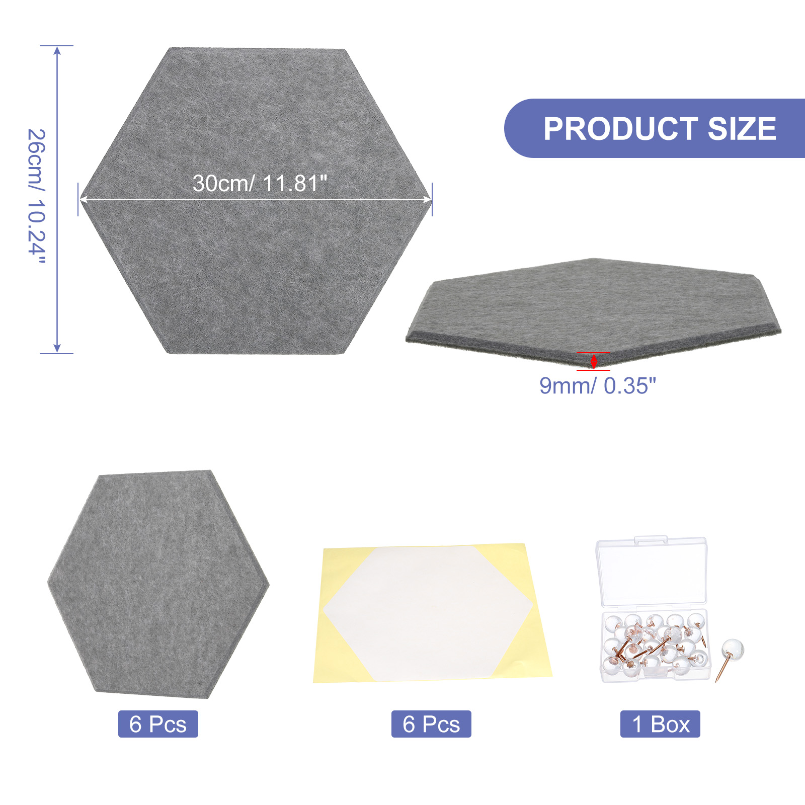 6Pc 30x26cm Felt Bulletin Boar - Office Furniture Online review and price