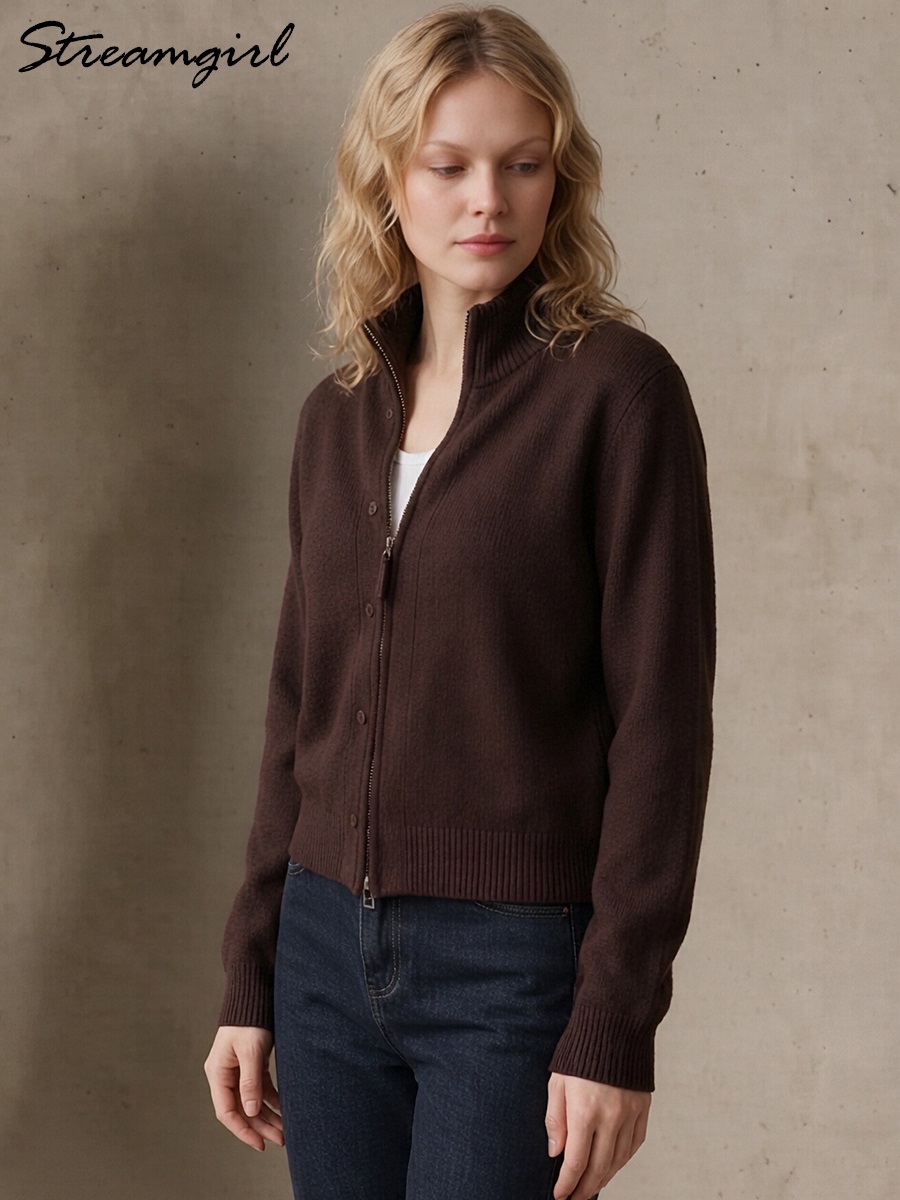 Women Turtleneck Knit Cardigan - Coat Rack Standing review and price