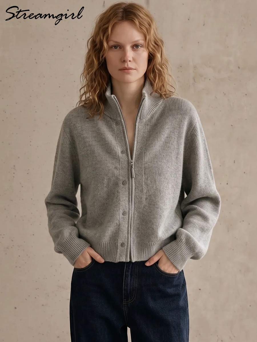Women Turtleneck Knit Cardigan - Coat Rack Standing review and price