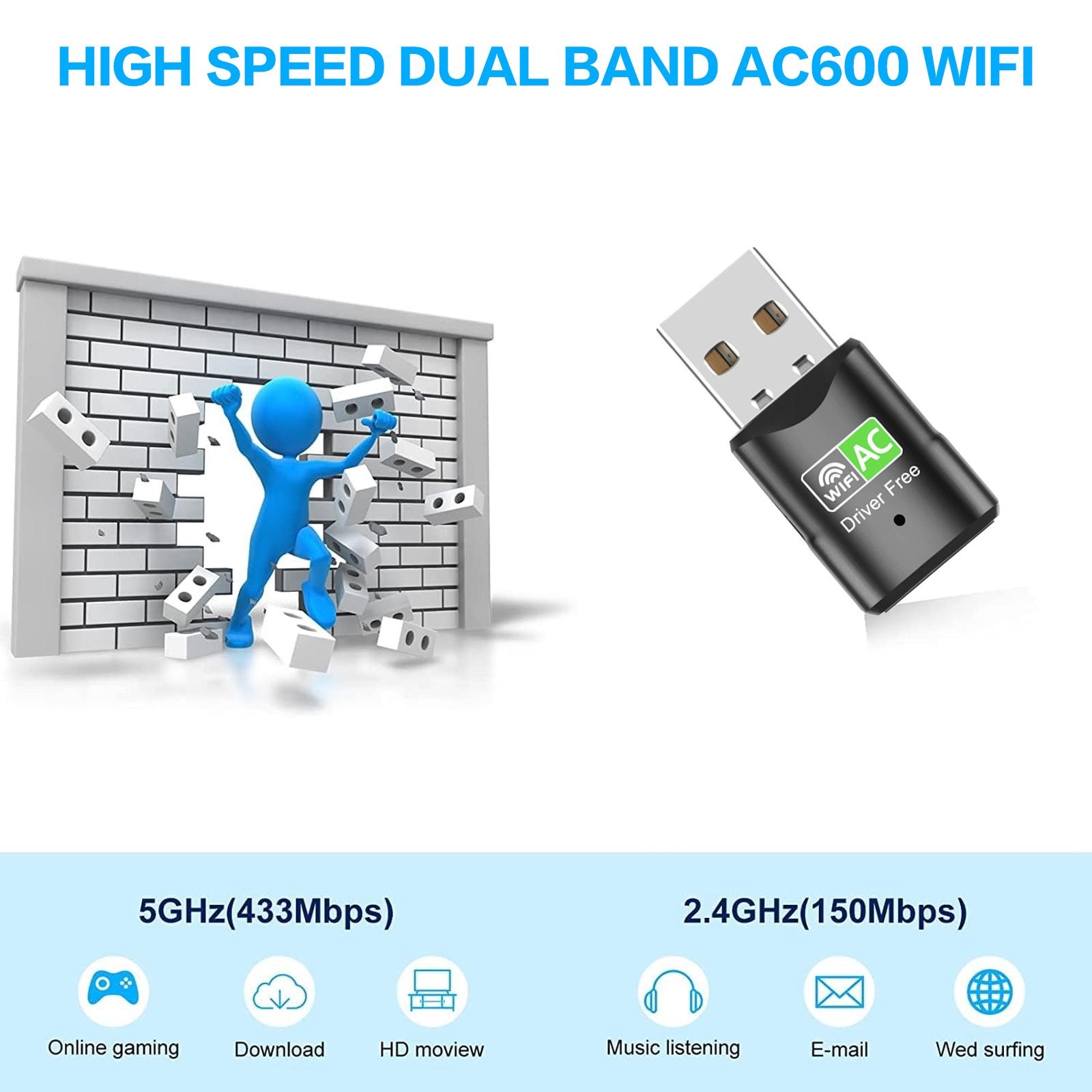AC600 USB WiFi Adapter, Dual B - Adjustable Laptop Table review and price